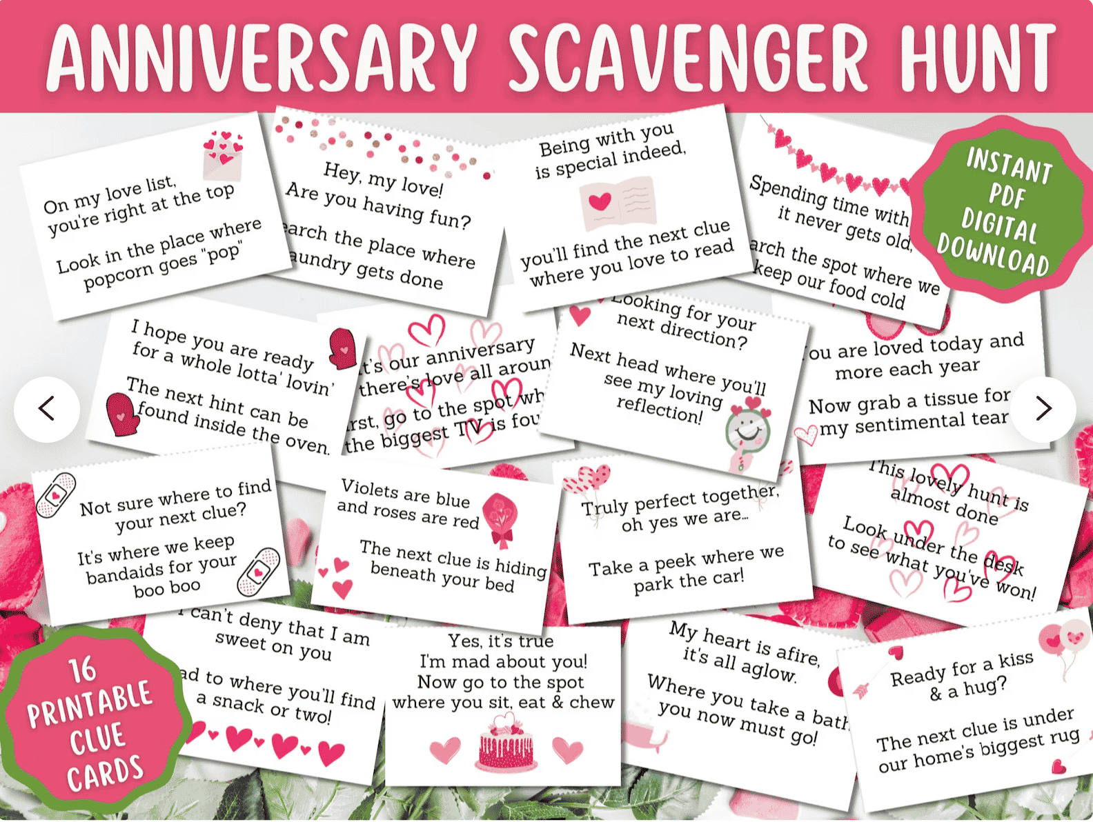 Plan A Romantic Anniversary Scavenger Hunt To Celebrate Your Yearly Wedding Date Organize Zen